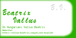 beatrix vallus business card